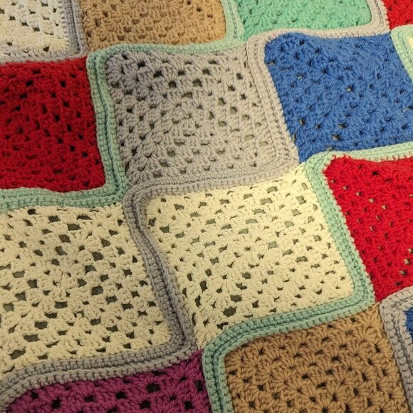 Handmade Afghan Diamond Pattern - Picture 2 of 6